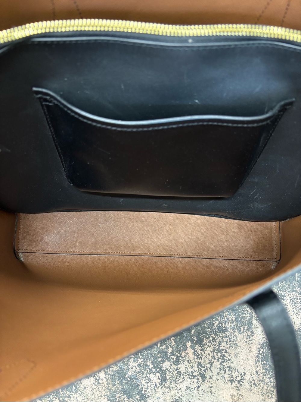 Quince Black Italian Leather Triple Compartment Shopper Tote - Picture 10 of 10